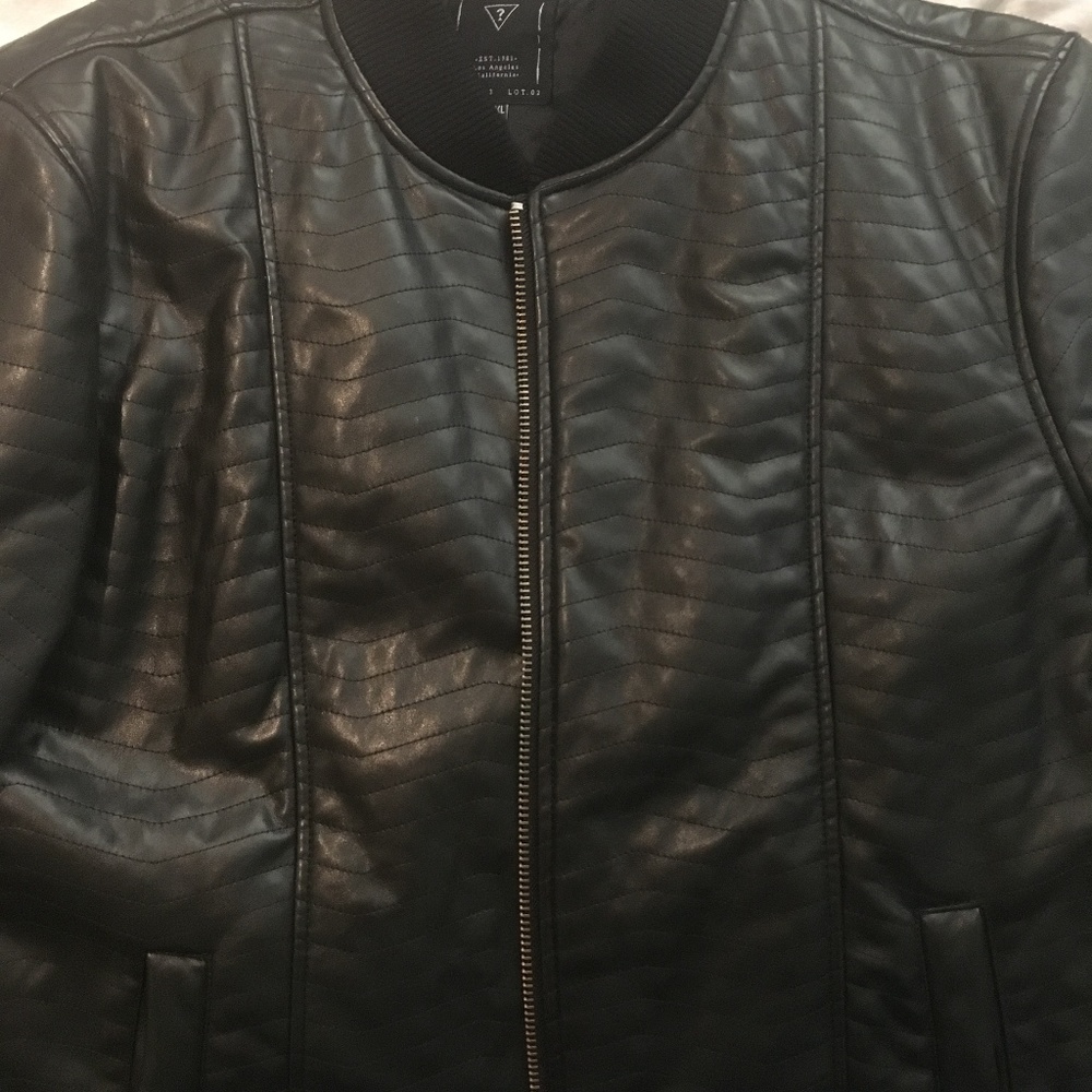 Guess black bomber jacket